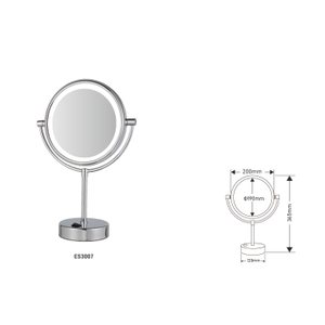 الحمام الحديث مزدوج الجوانب LED LED 3x مرايا مكياج مكبرة 3x