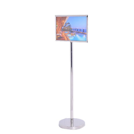 حامل لافتة فندق إيستون الفولاذ المقاوم للصدأ المصقول L305 X W425 X H1305mm